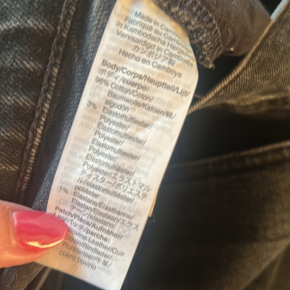 Madewell Dark wash Perfect vintage denim black jeans size 30 ladies straight - Picture 7 of 12